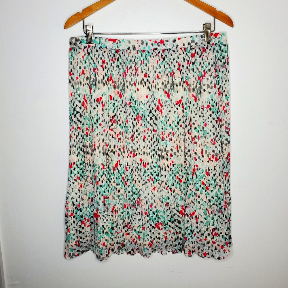 ALLISON DALEY pattern pleated skirt